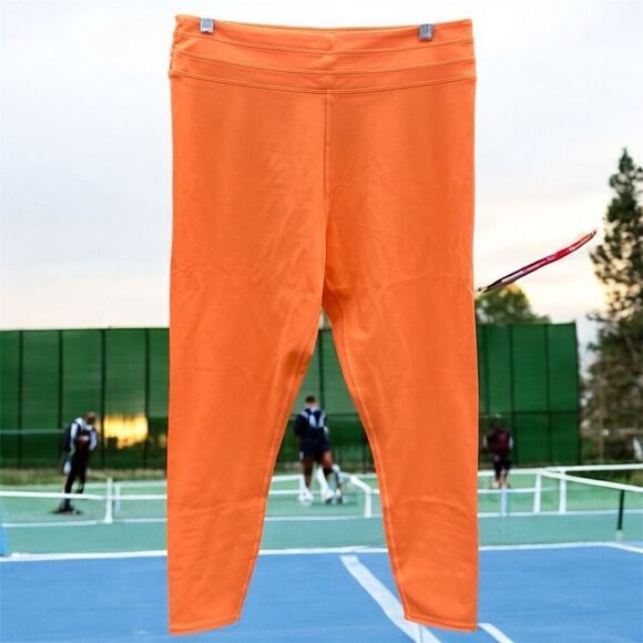 NWT New Eleven Venus Williams Orange Tennis/Pickleball Washed Out Leggings XL - Picture 3 of 10